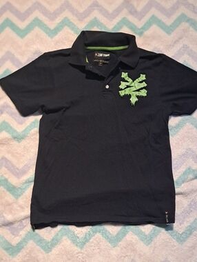 Zoo York Black Polo Shirt with Lime Green Logo